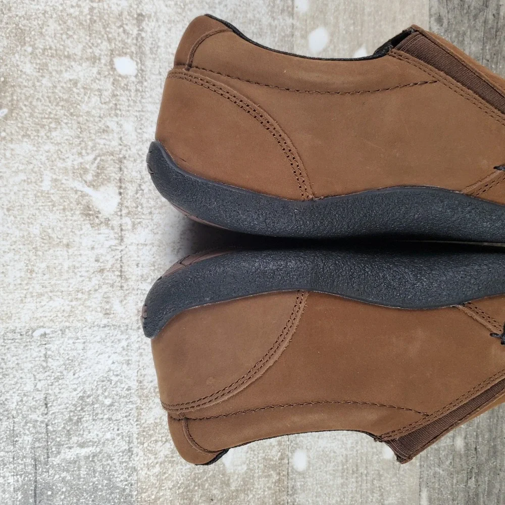 Kuru Kivi Mens Shoes Sz 7.5 M Chestnut Brown Leather Slip On Low Top Sneakers